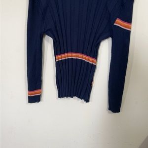 BEAUTIFUL JED BRAND NAVY BLUE STRIPED SHO